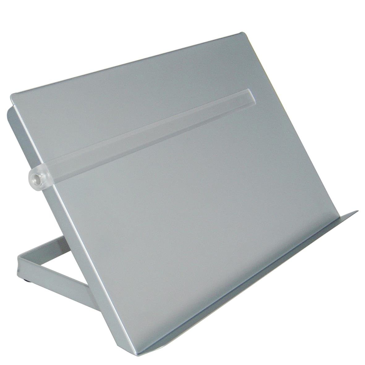 Dokhållare i silver för A3 dokument, mått 422x247mm, med stativ och transparent fönster