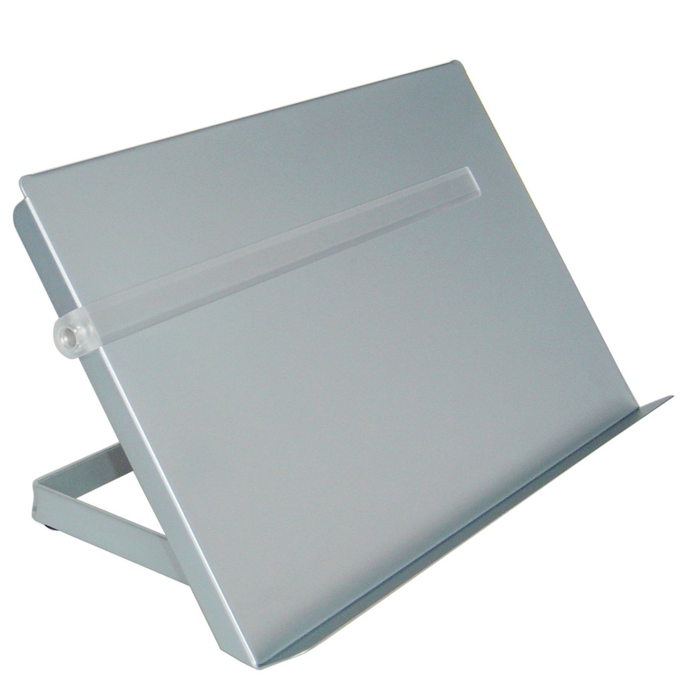 Dokhållare i silver för A3 dokument, mått 422x247mm, med stativ och transparent fönster