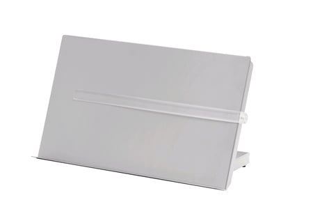 Matting A3 dokumenthållare i silver med elastisk band för att hålla papper