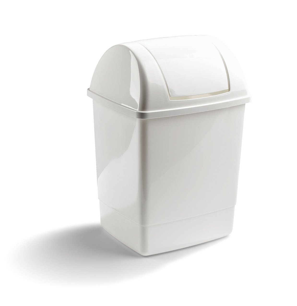 Vit papperskorg Vipplock 26L med lock