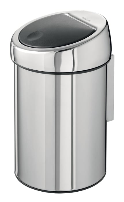 Papperskorg Brabantia Touch Bin brilliant stål 3L 11800008