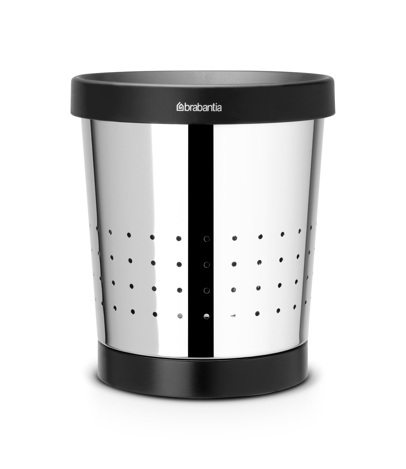 Papperskorg Brabantia Konisk med hål brilliant stål 5L