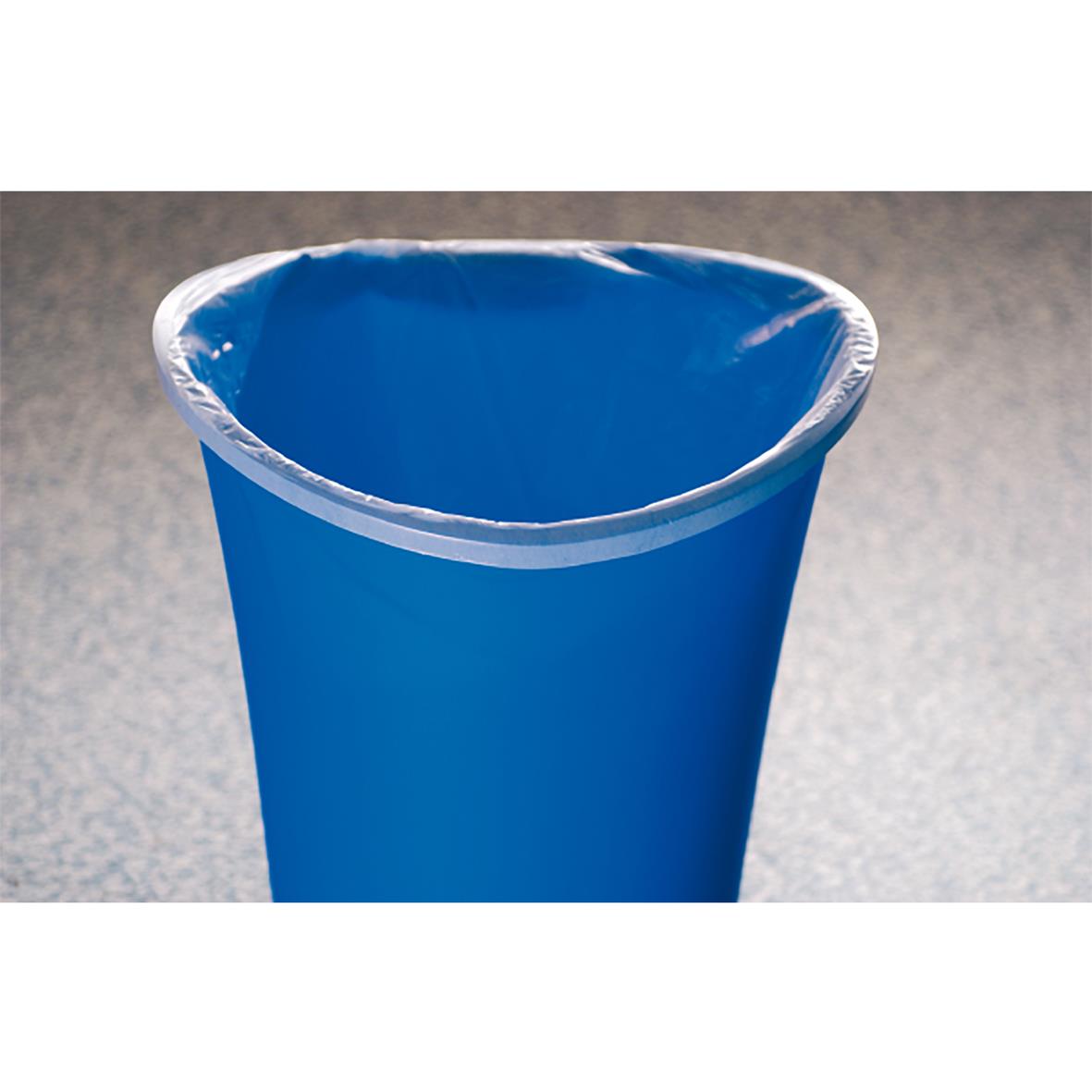 Blå papperskorg Leitz Basko svart 18 liter med plastpåse