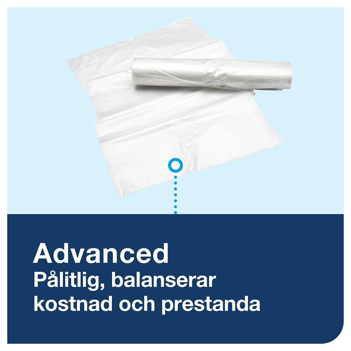 Vit metallpapperskorg Tork B1 50L med påsar