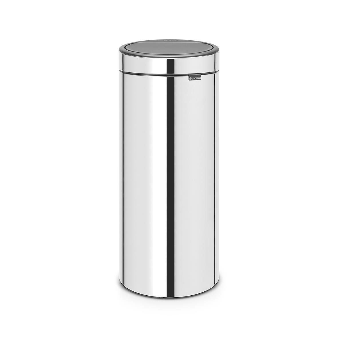 Brilliant stål papperskorg Brabantia Touch Bin 30L med sensor och lock