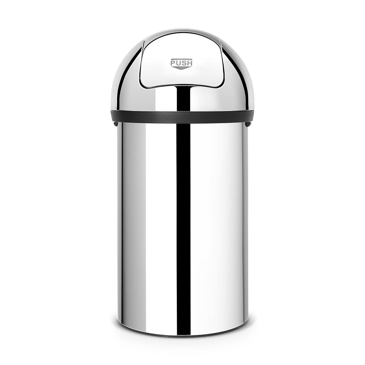 Papperskorg Brabantia Push Bin brilliant stål 60L 11810003_1