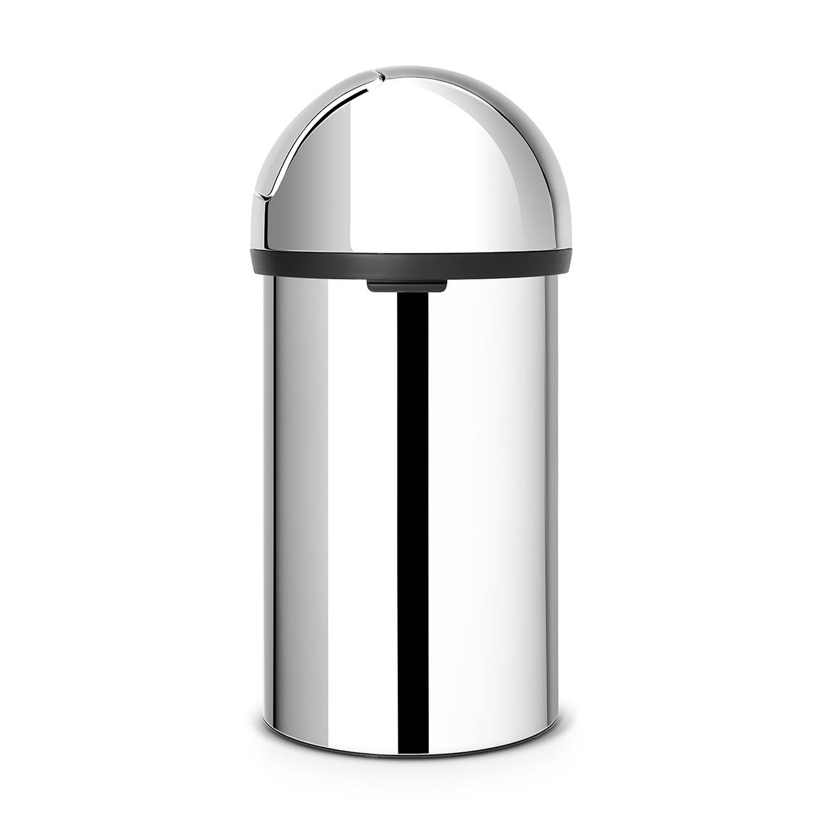 Brabantia push-papperskorg i stål med 60L kapacitet