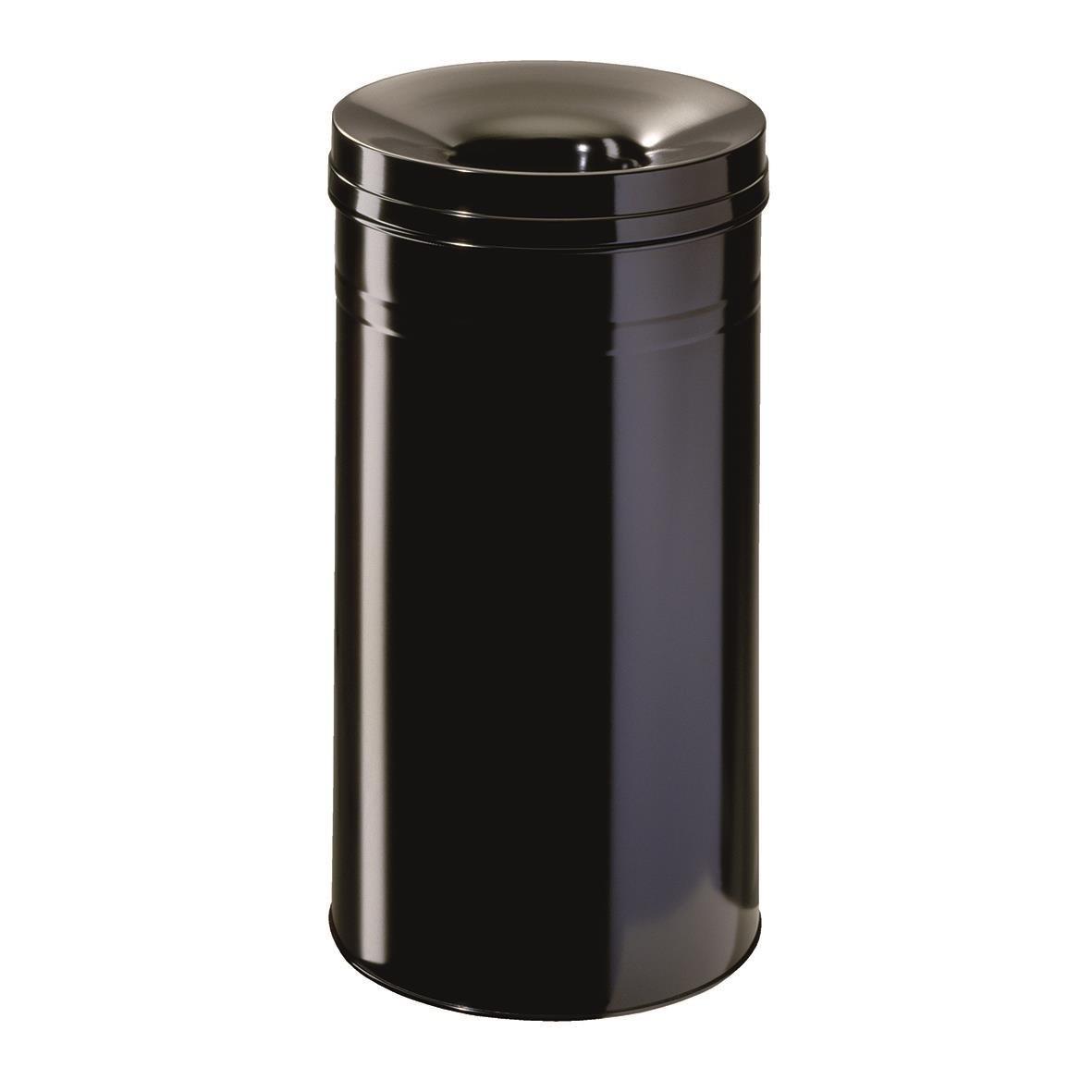 Svart metallavfallstunna Durable Safe+ 60 liter