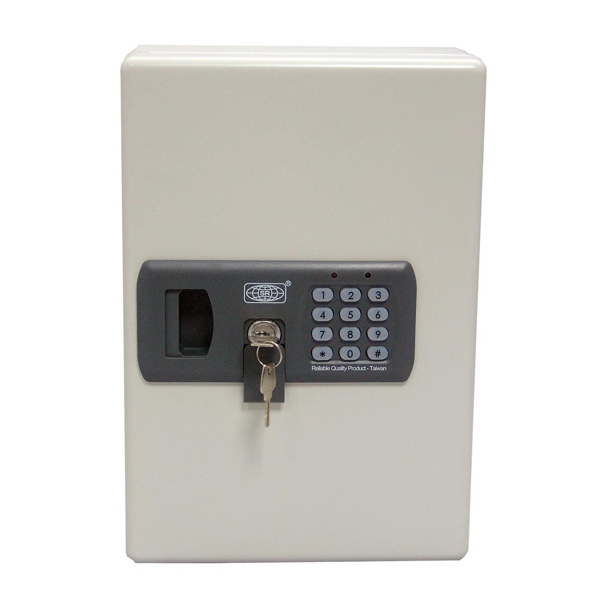 Digitalt nyckelskåp för 36 nycklar med kodlås och nyckel
