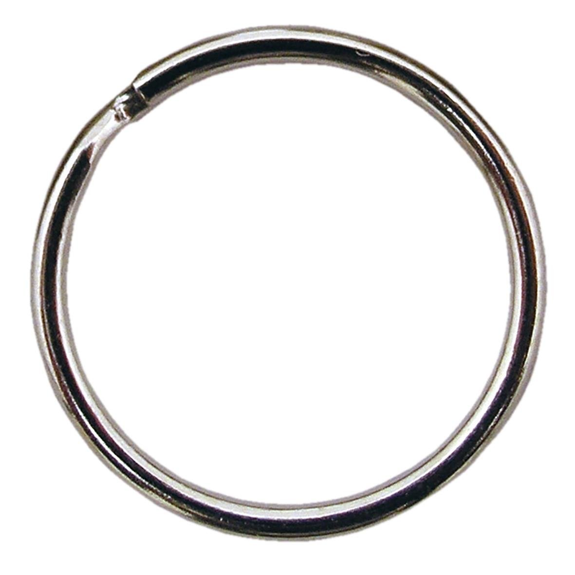 Nyckelring 20mm av metall, rund och enkel design