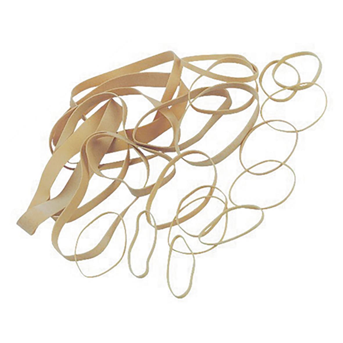 Sorta gummiband i olika storlekar och färger, 100g