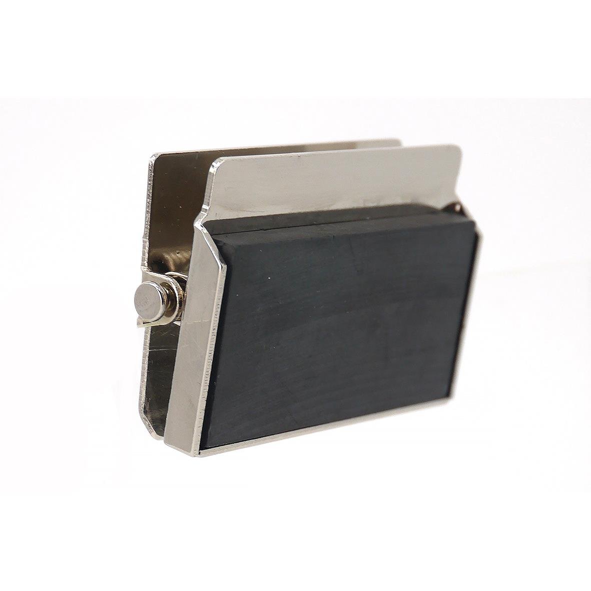 Pappersklämma magnet med metallram och svart klämma