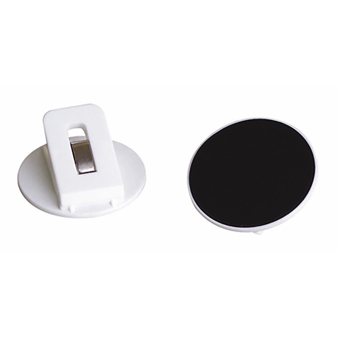 Vit pappersklämma Laurel Magnet 53mm med svart magnetisk yta