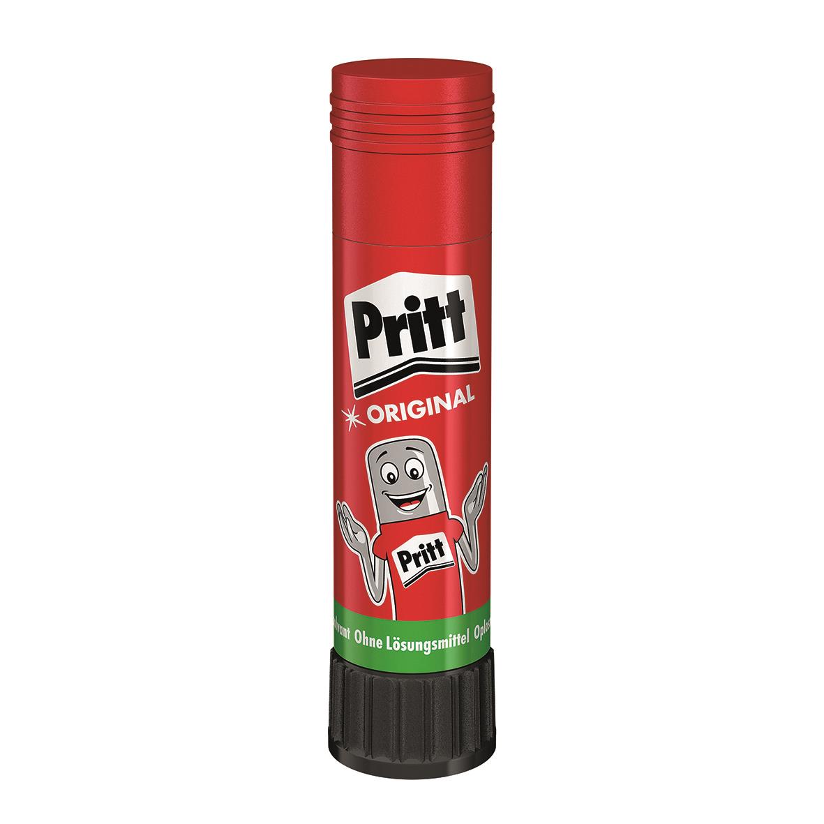 Röd limstift Pritt 11 g med Pritt-figur och text Original