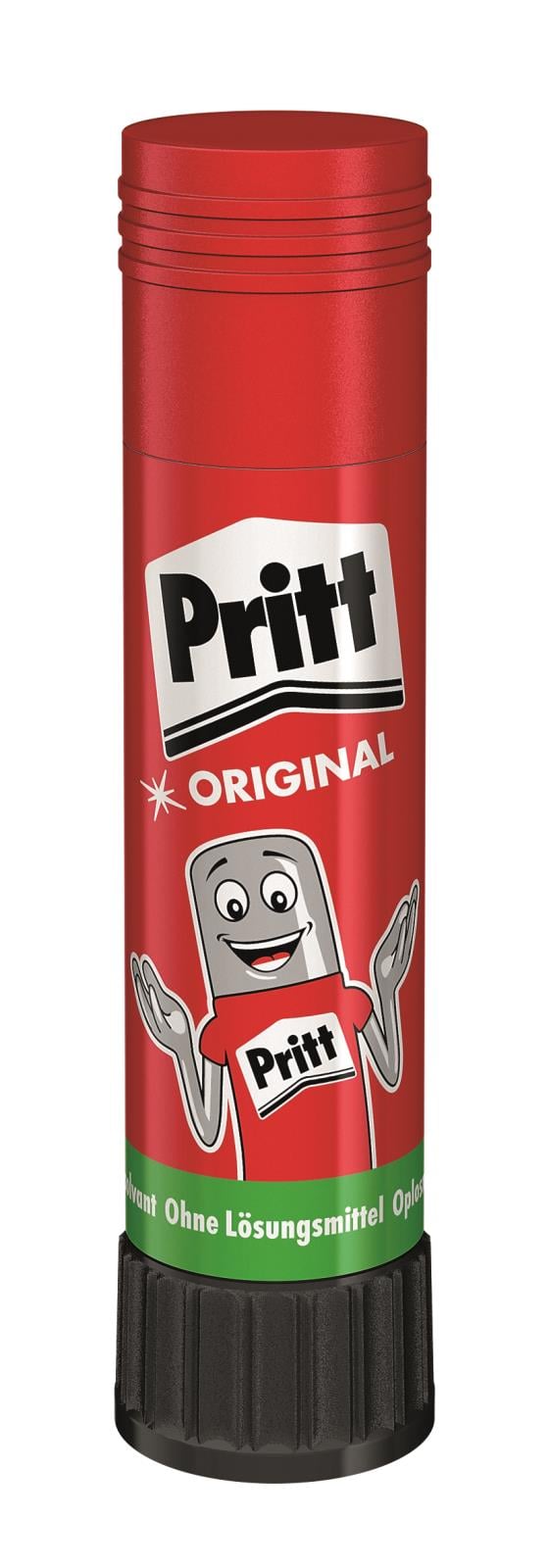 Röd limstift Pritt 11 g med Pritt-figur och text Original