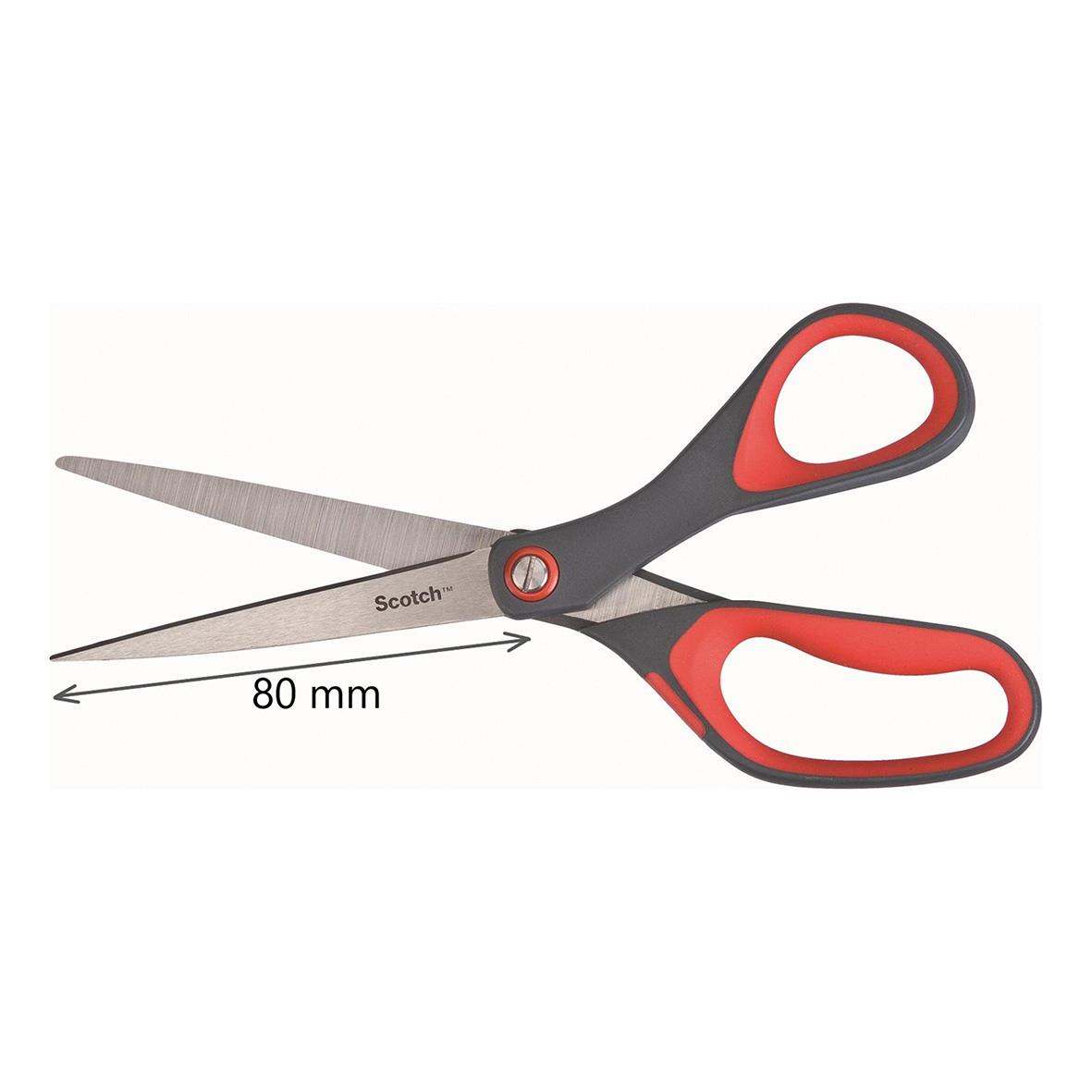 Sax Scotch Precision 200mm sax med svart och rött handtag och 80 mm skärlängd