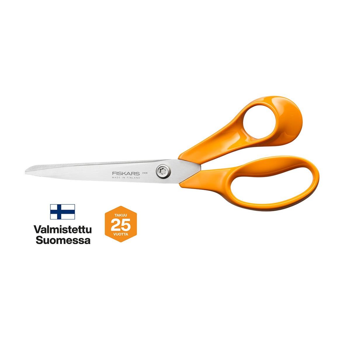 Sax Fiskars Universal Höger 210mm med orange handtag och skärblad