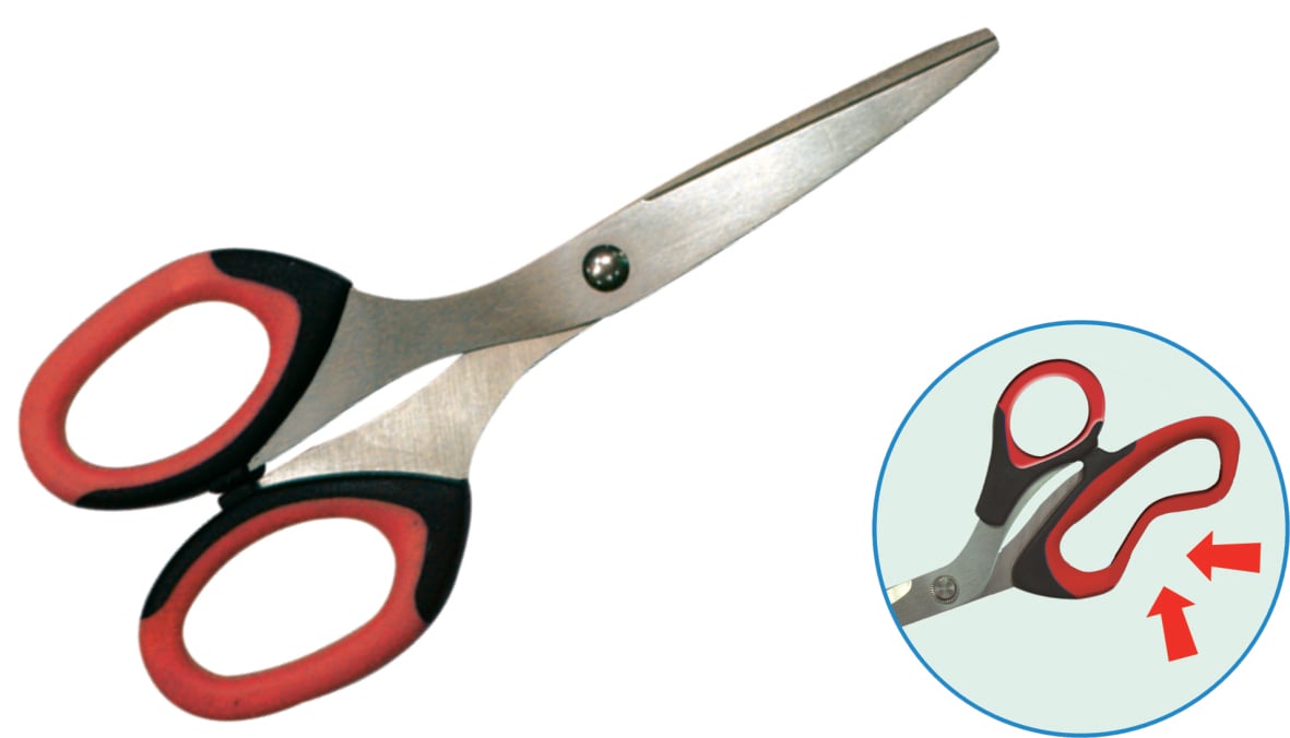 Sax Soft-Cut sax med svart och röd handtag, 165mm