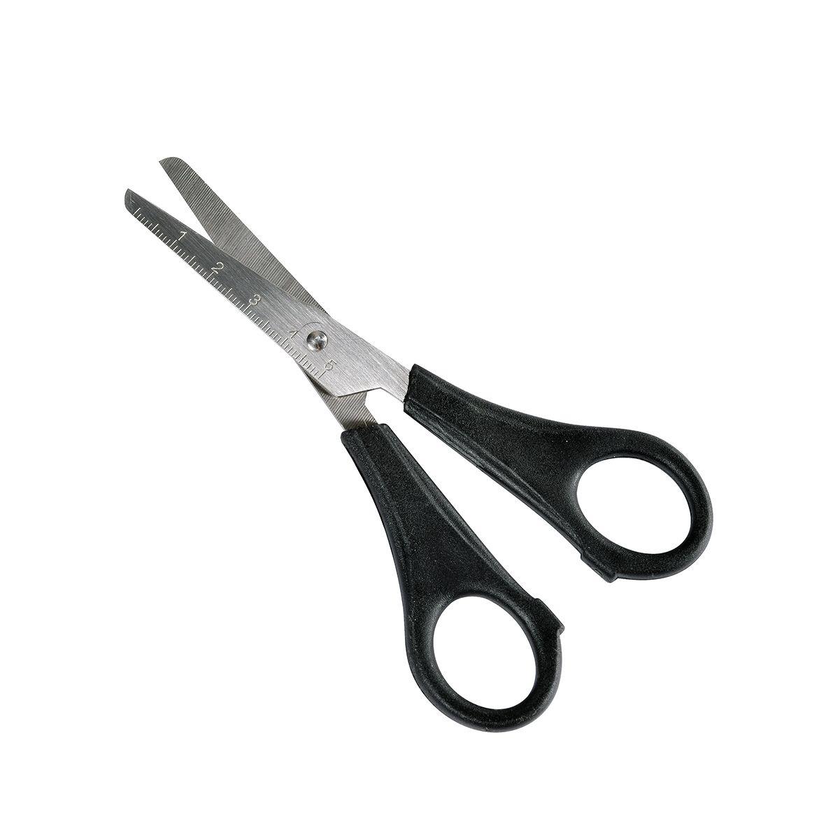 Svart sax för barn med 7 cm blad