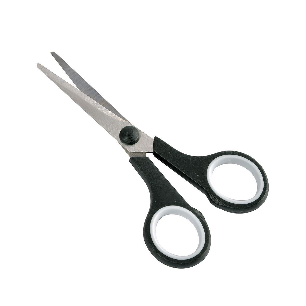 Svart och grå sax med 130 mm blad
