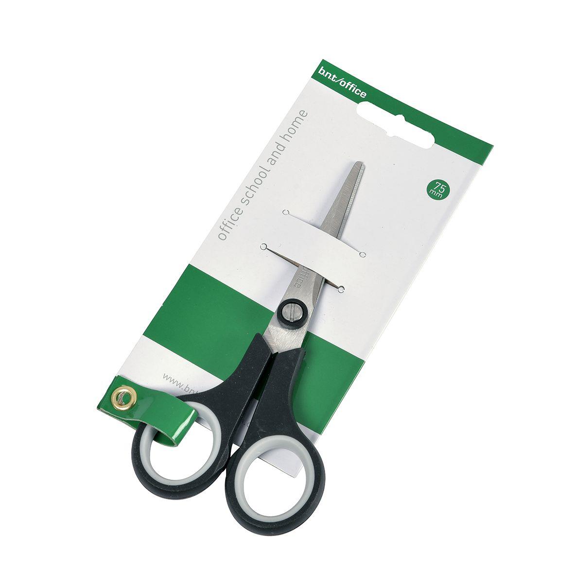 Svart/grå sax med 130 mm blad, för kontor och hem