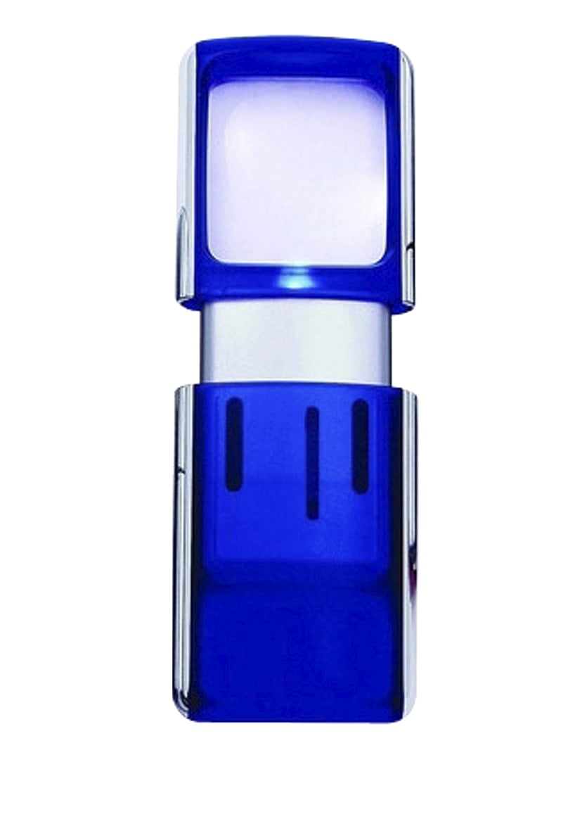 Förstoringslampa med led belysning blå