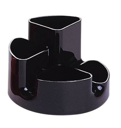 Svart pennställ Arlac Circle Butler med flera fack i keramik