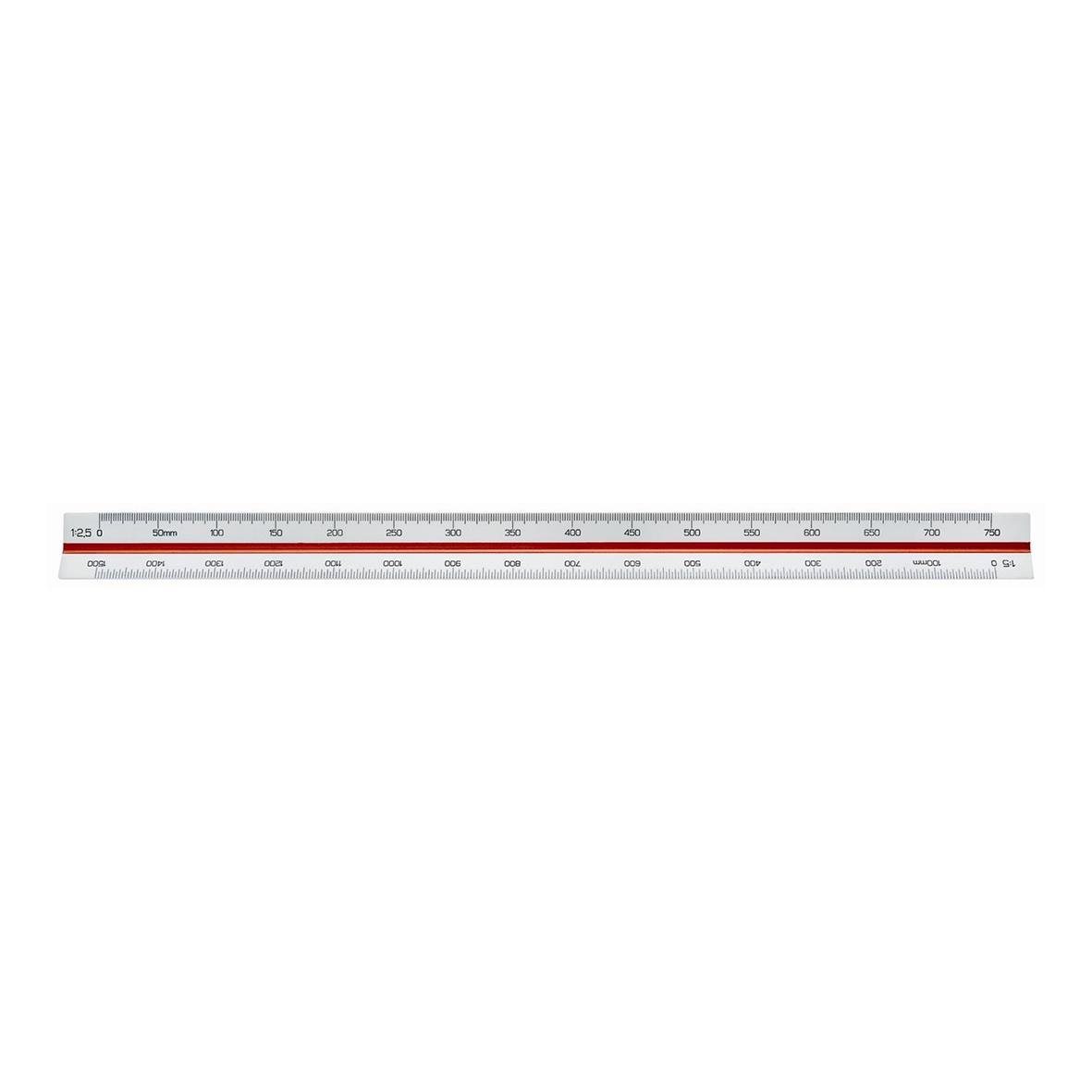 Skalstock M+R 6-delning 1:2,5-100, 30 cm, justerbar längd