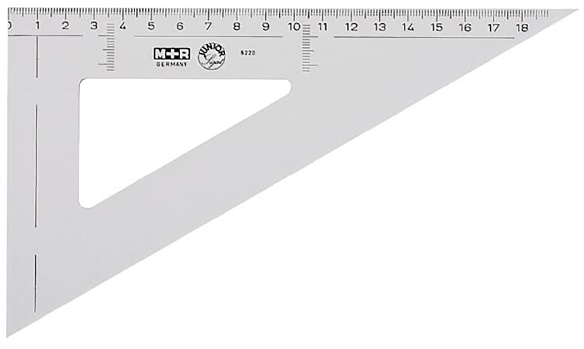 Vinkelhake 30-60-90 grader, 20 cm lång, med mätlinje och skala