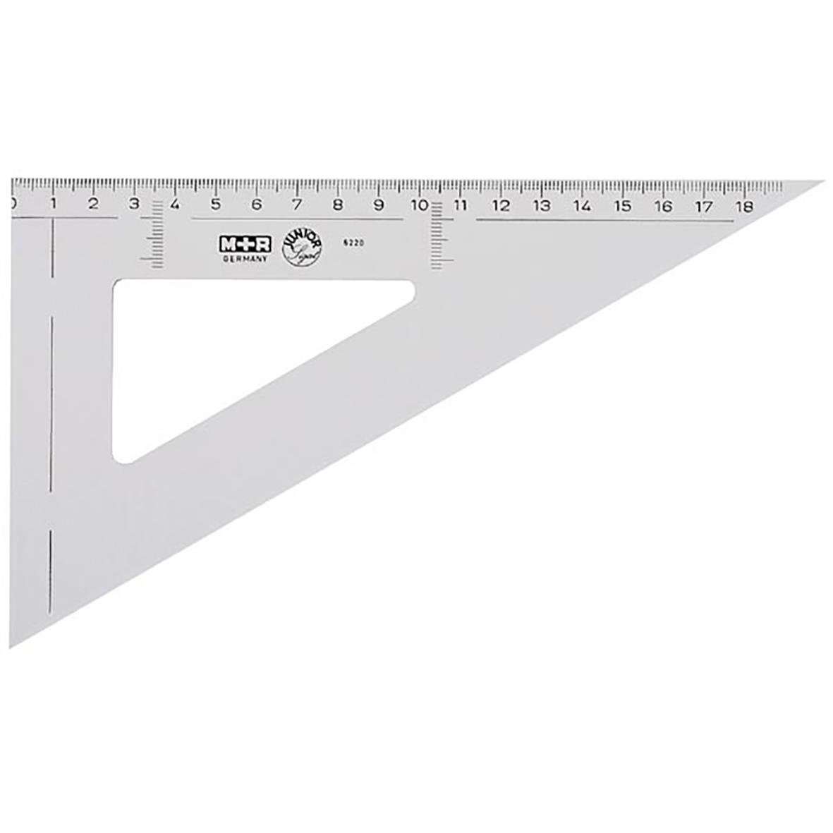 Vinkelhake 30-60-90 grader, 20 cm lång, med mätlinje och skala