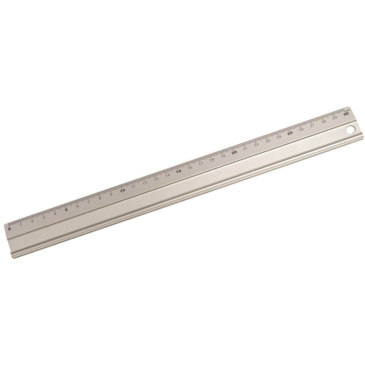 Aluminiumlinjal M+R 30cm för mätning och snickararbete
