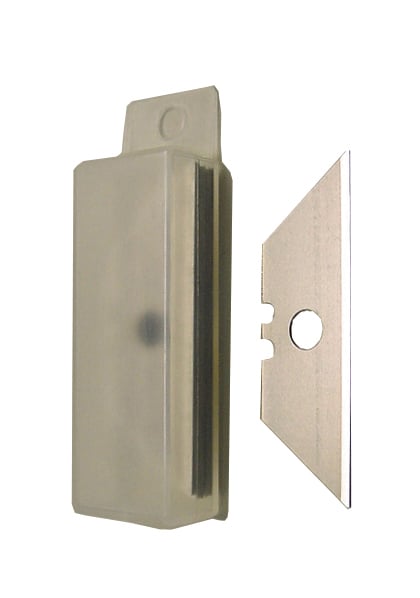 Knivblad till mattkniv, 18 mm brett, i plastfodral