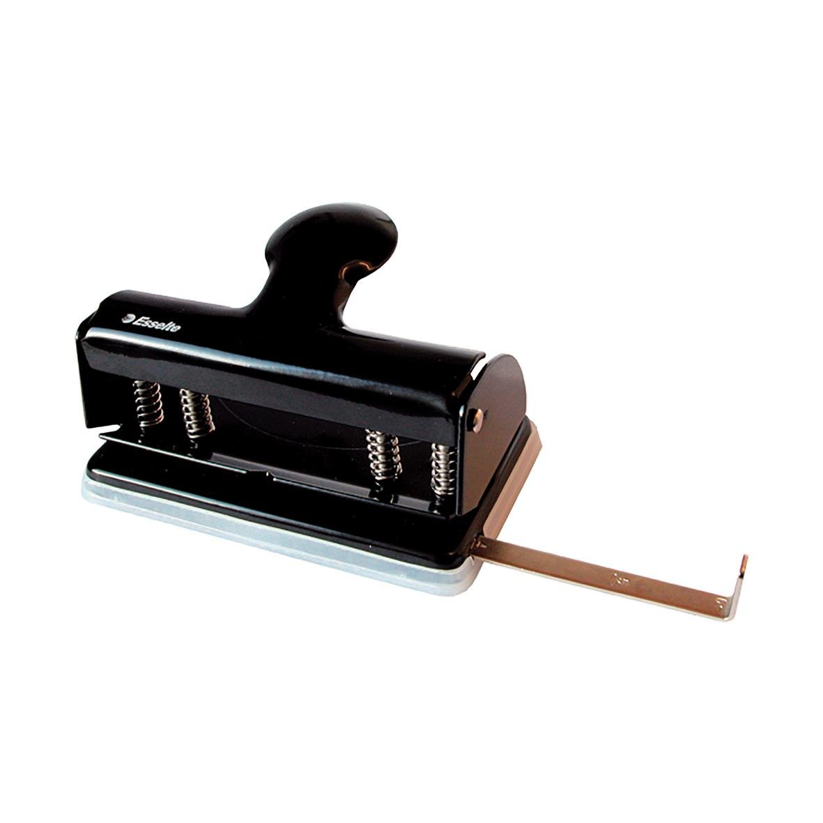 Svart hålslag Rapid Servo Plus med handtag och metallstång för håltagning