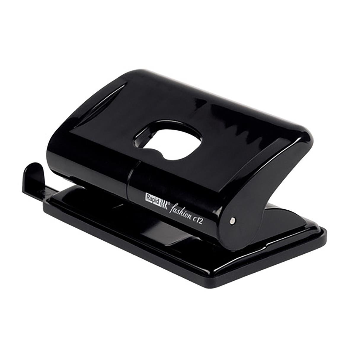Svart hålslag Rapid C12 Fashion för papper, robust design