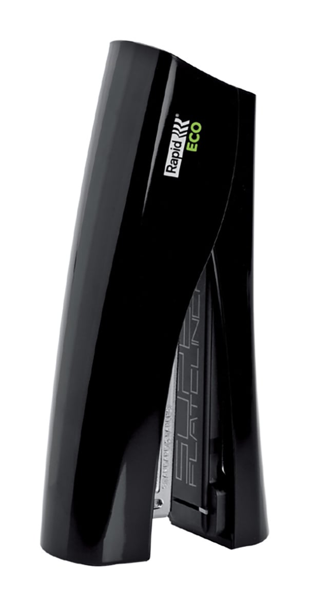 Häftapparat Rapid Eco Flat Clinch stående halvstapel för 25 ark i svart