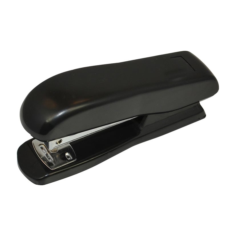 Svart häftapparat för halvstaplar upp till 20 ark