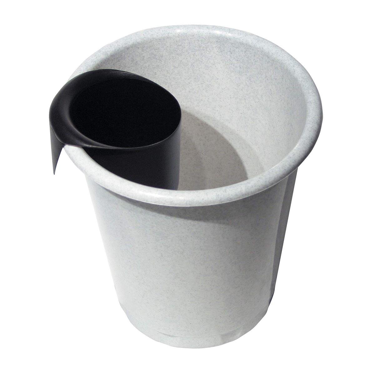 Rund papperskorg Durable Durabin Mini 1L med svart insats