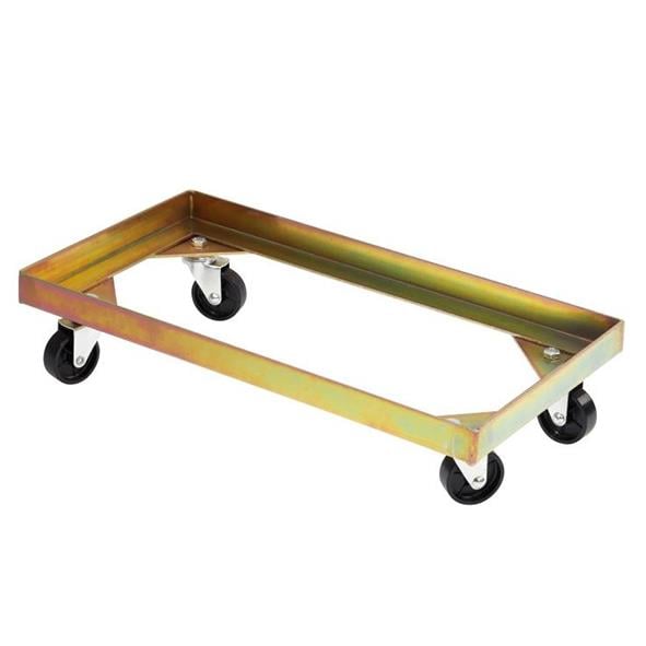 Vagn till papperskorg 60L i rostfritt stål med hjul