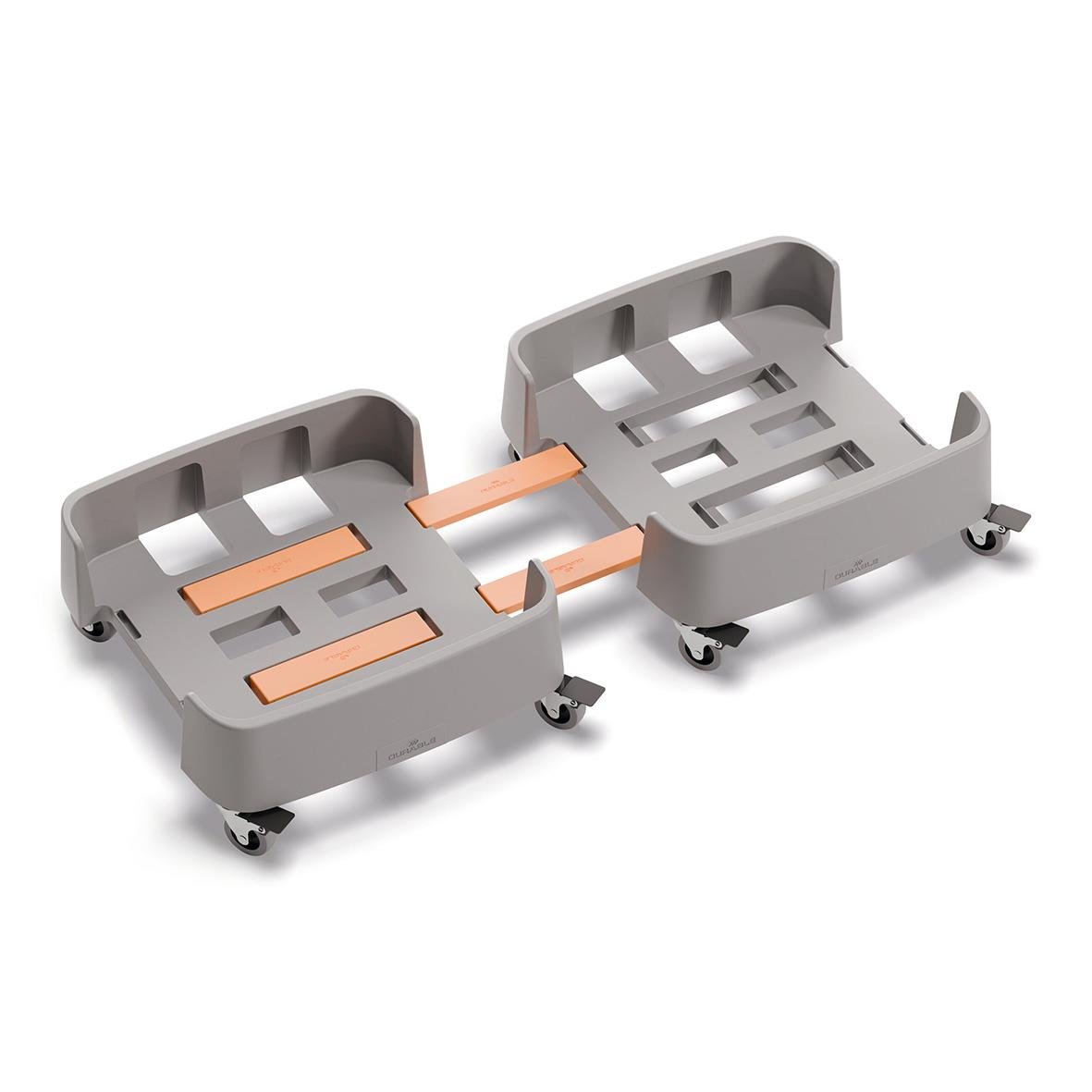 Vagn Durable för Durabin 90, grå plast med hjul och handtag för enkel transport