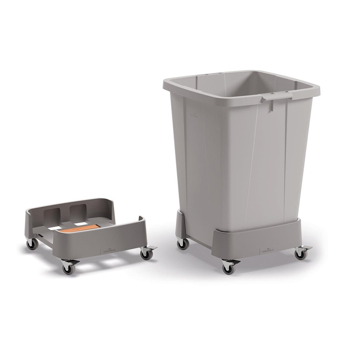 Vagn Durable för Durabin 90, två delar, en stor och en liten, båda på hjul