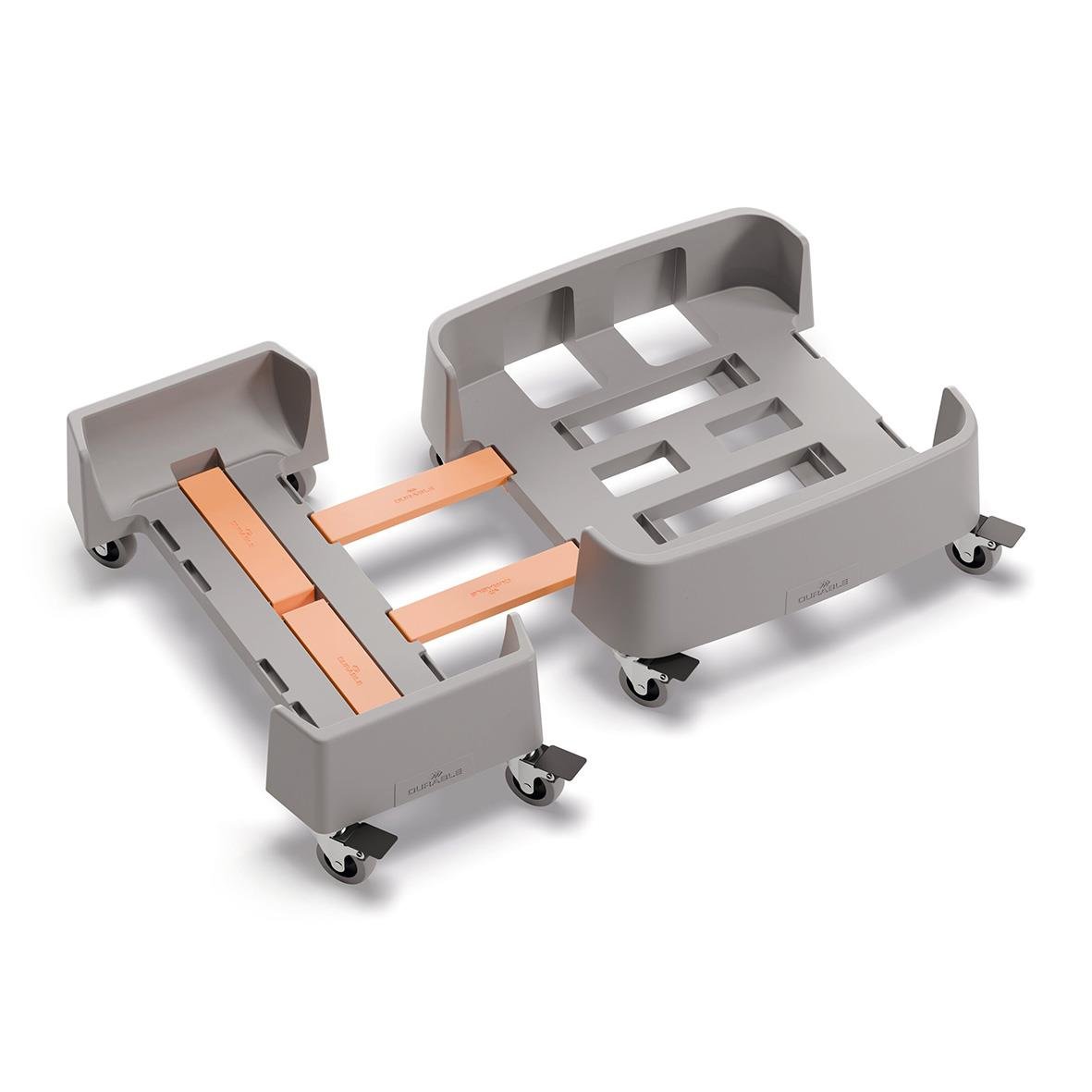 Vagn Durable för Durabin 90 med hjul och ram i plast, används för att transportera och hantera Durabin 90