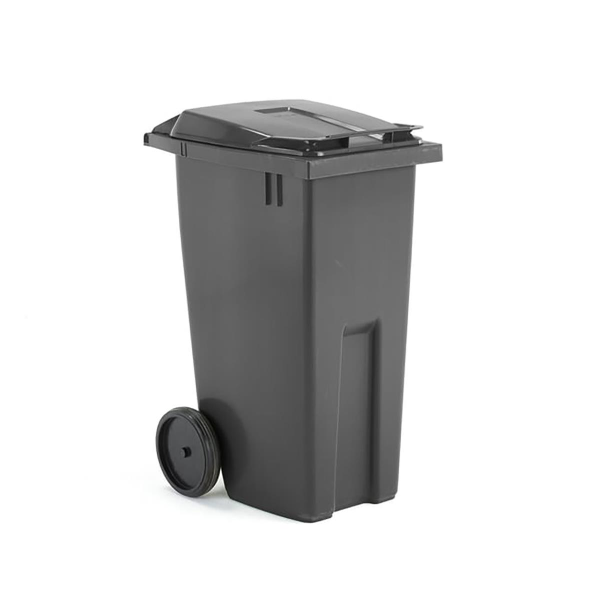Grå sopkärl Classic 190L med hjul, mått 1075x545x690mm