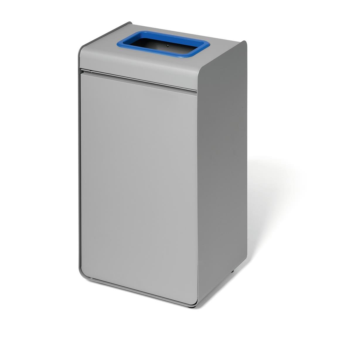 Återvinningskärl i grå och blå färg för papper, 55L, hållbar Durasort modell