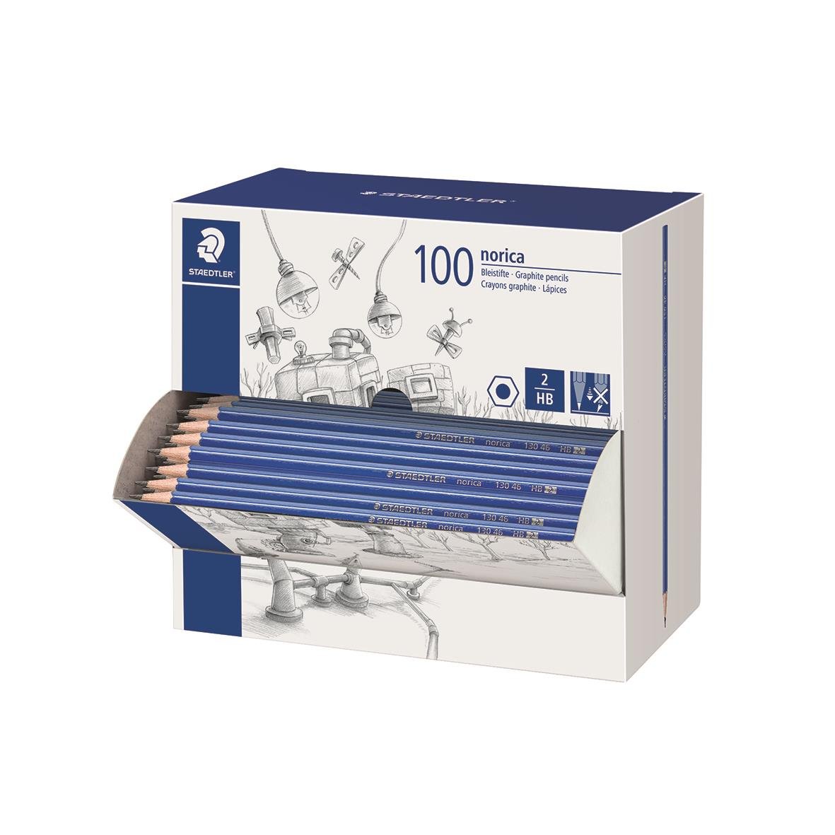 Blyertspennor Staedtler Norica 130 HB i förpackning med 100 pennor