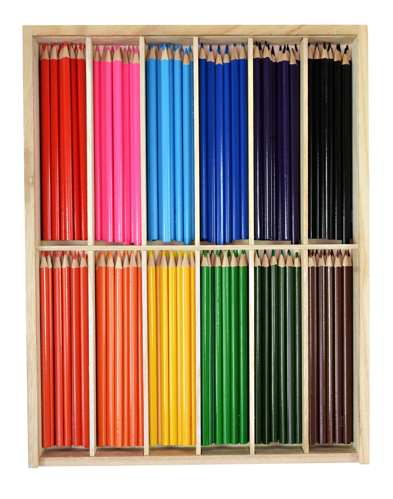 Färgpennor Blyerts Skola 3-kant 144 pennor i träask