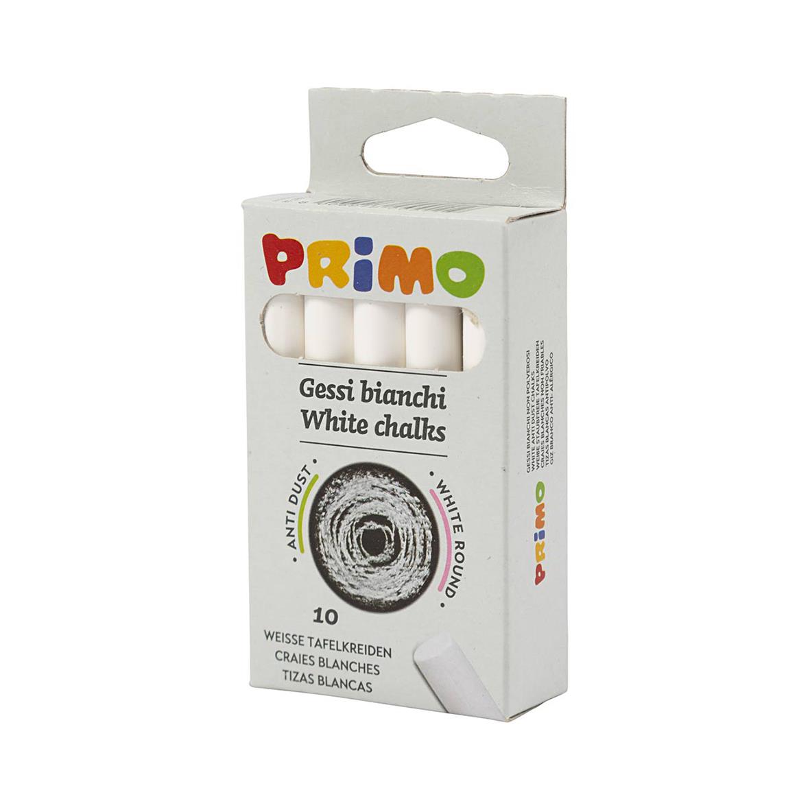Primo Vit vita kritor i förpackning med färgglad logo och beskrivning på svenska och engelska