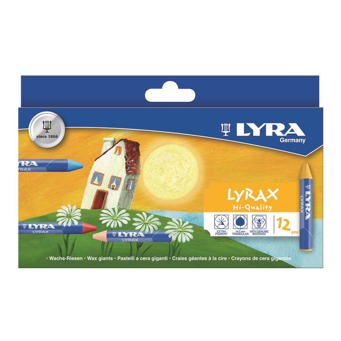 Färgpenna Lyra Lyrax Giant Wax 12 Färger 13040313