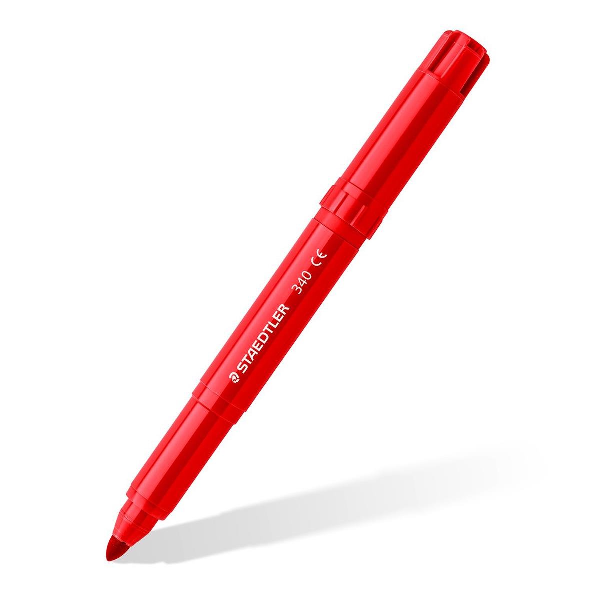 Röd tuschpenna Staedtler Noris 340 Jumbo med 12 färger