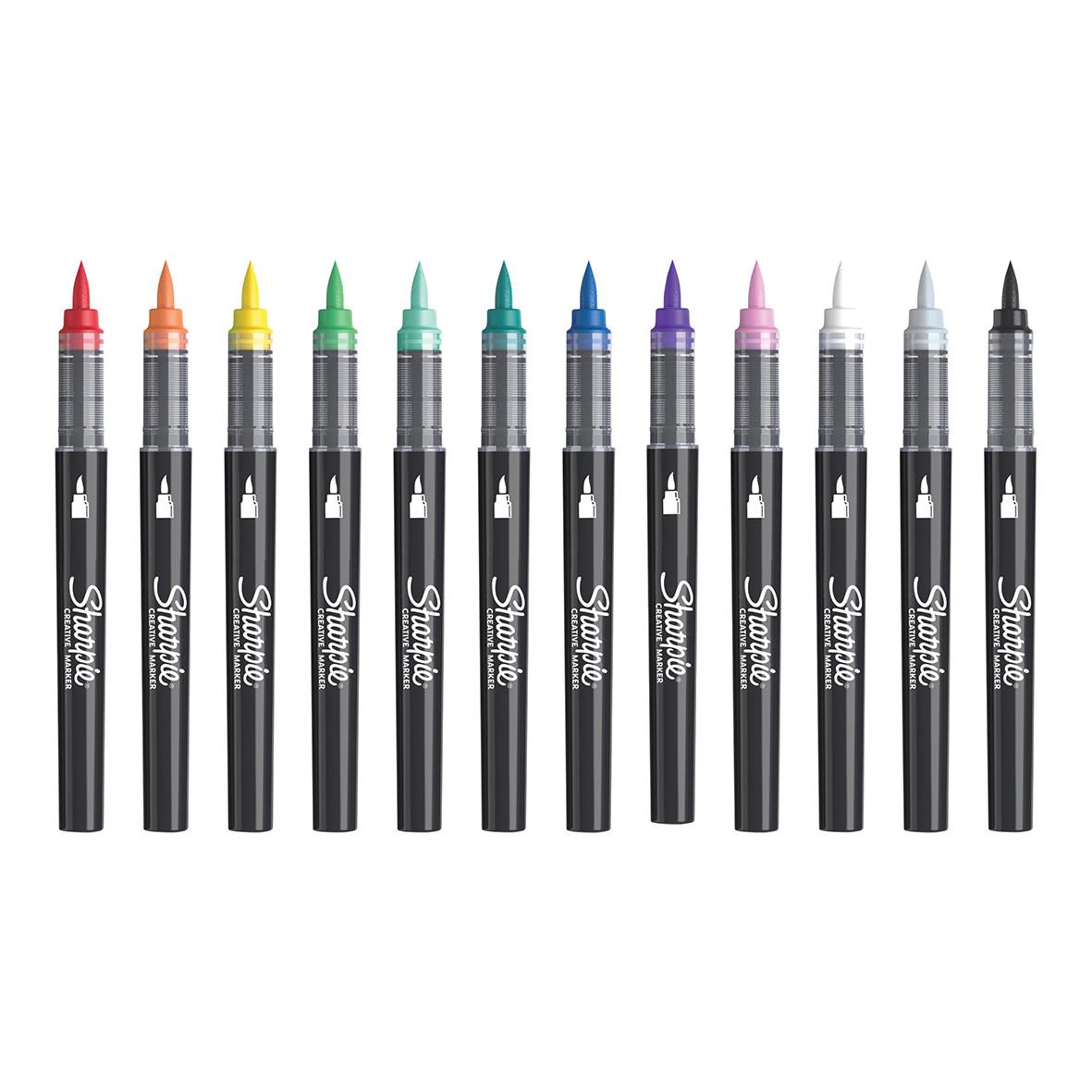 Märkpenna Sharpie Creative i olika färger med penselspets