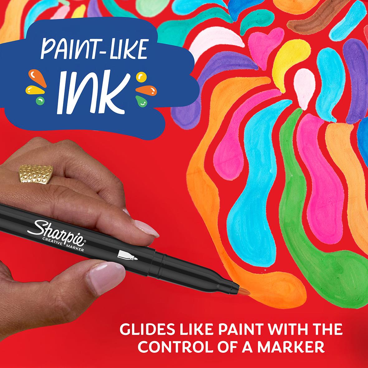 Märkpenna Sharpie Creative Assorted Colours Fine tip som flyter som målarfärg med kontroll